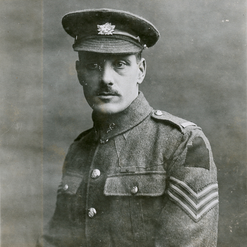 A uniformed soldier from the First World War.