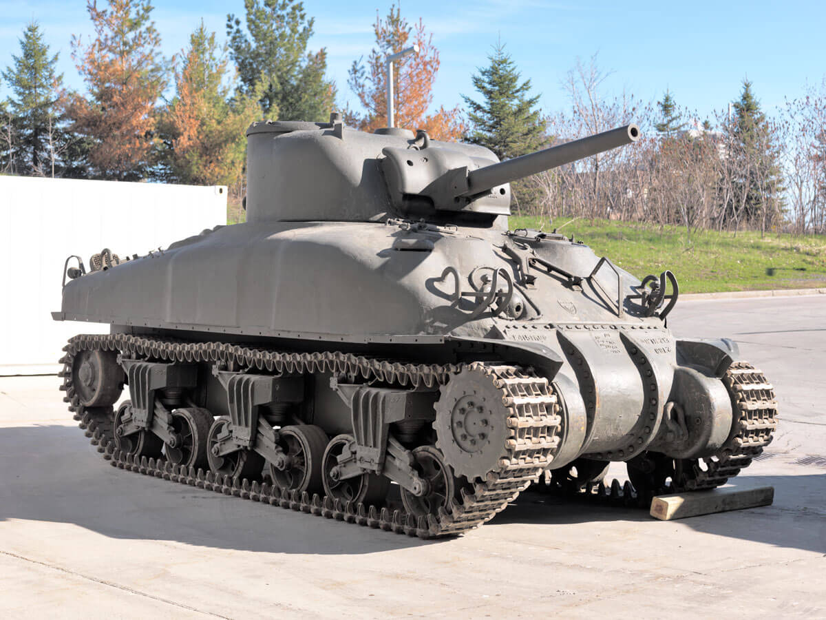 A tank is parked at the Canadian War Museum.