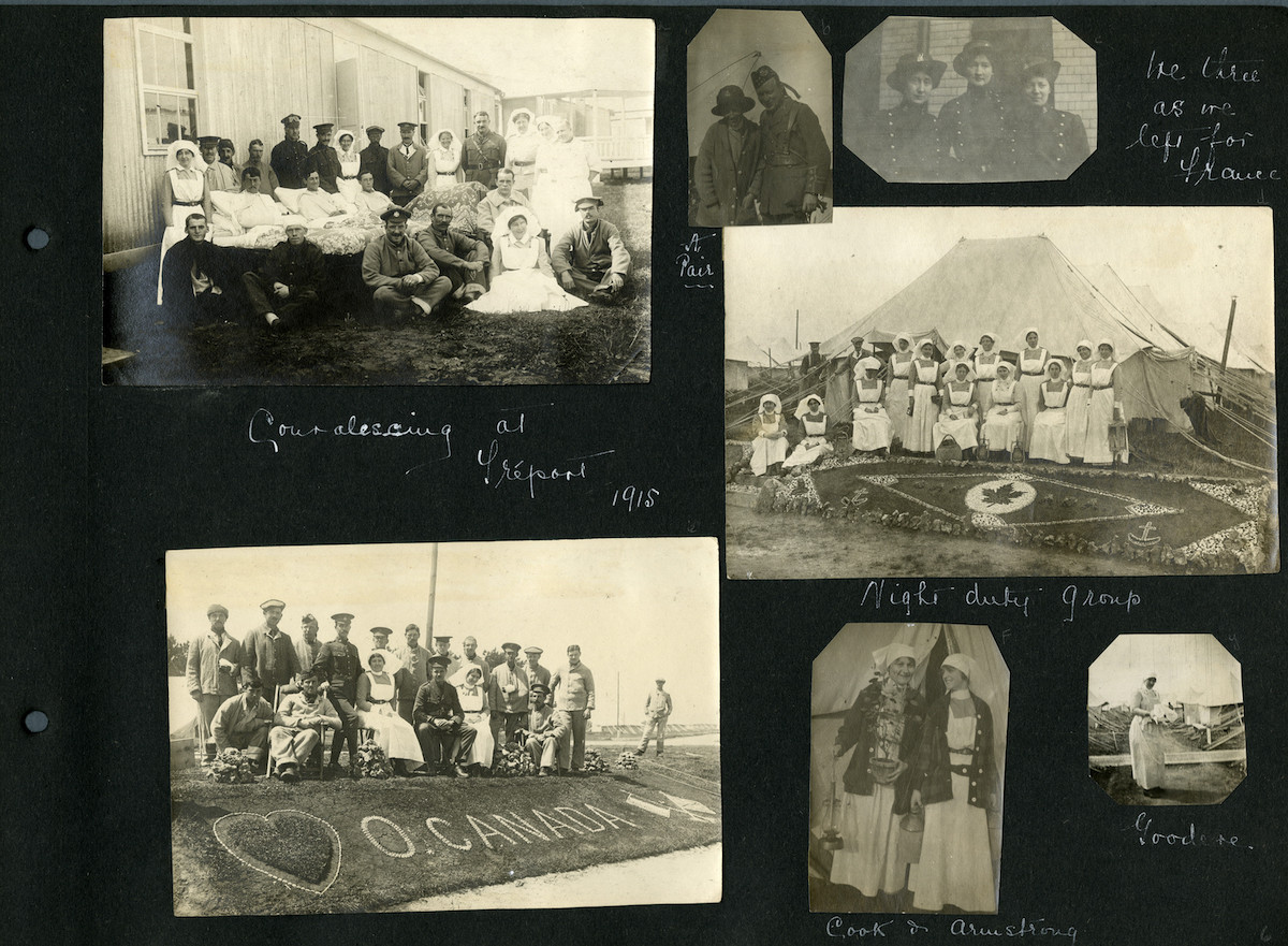 A collage of photographs from the First World War.