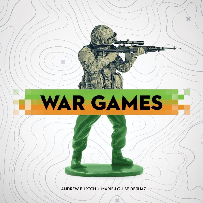 The cover of war games featuring a soldier holding a rifle.