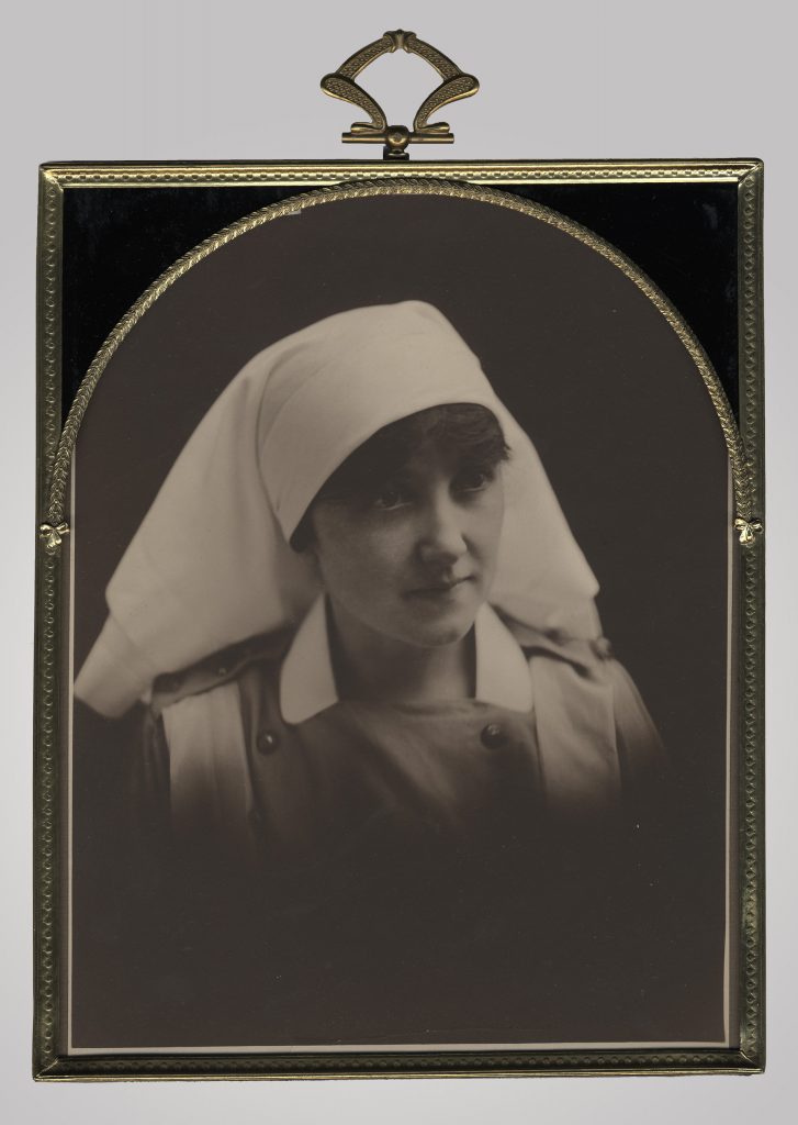 A photo of a nurse in a uniform